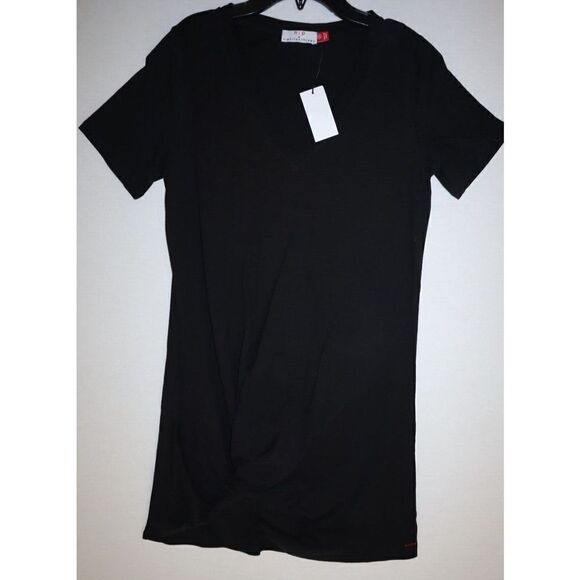 n:philanthropy Women's Sz XS Black Twist Knot Front T-Shirt Dress $138 - Picture 6 of 8